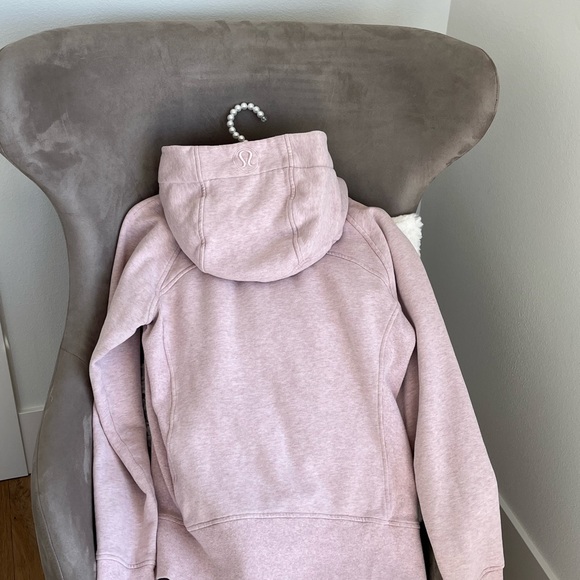 SOLD!! 💔 Lululemon Heathered Mink Berry Scuba Hoodie Full Zip Cotton Fleece - Picture 9 of 16